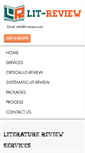 Mobile Screenshot of lit-review.com
